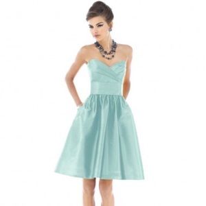 Alfred sung strapless bridesmaid dress